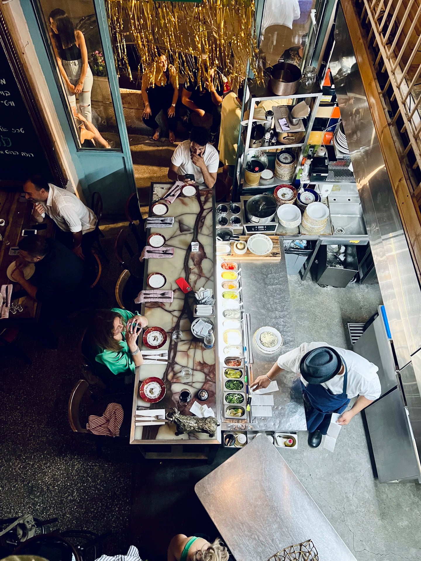 Around the counter at Mahane Yehuda, Jerusalem