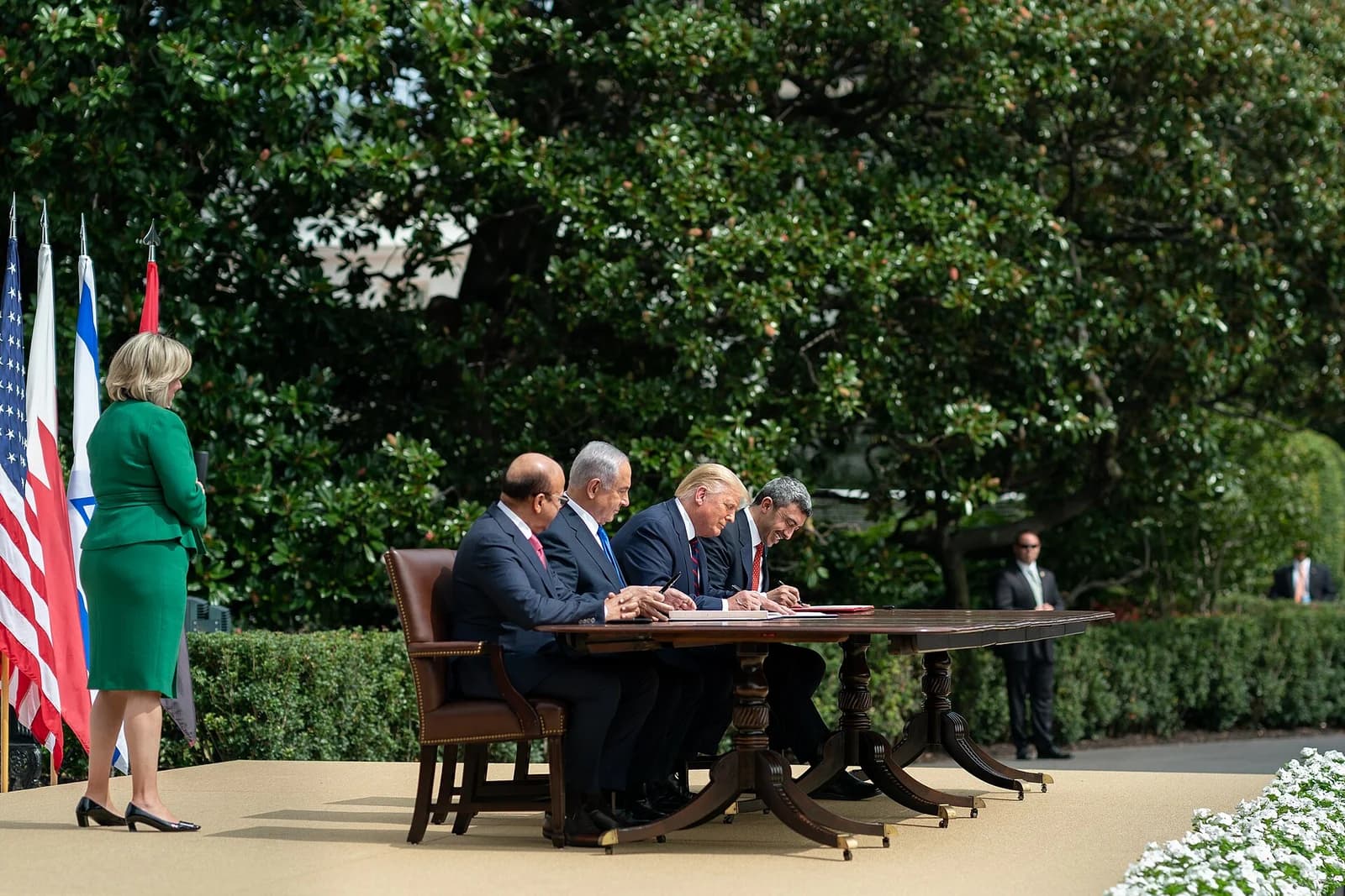 Official archival photograph of the Abraham Accords signing ceremony at the White House on 15 September 2020