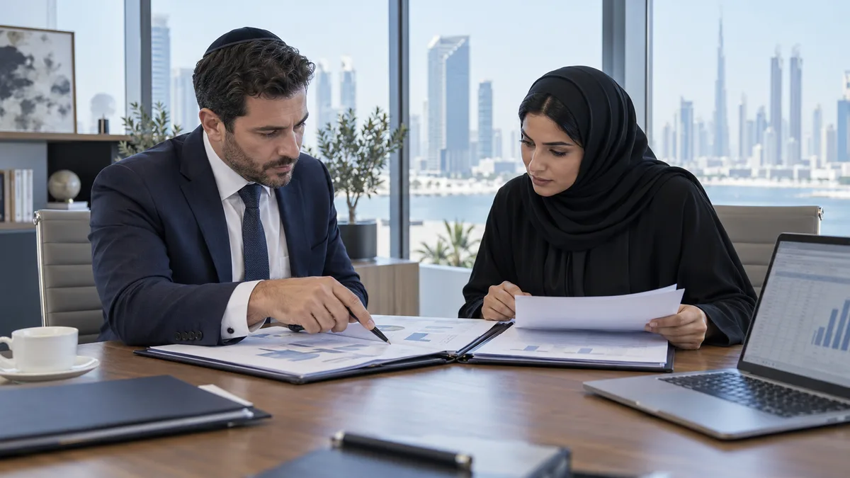 مختصان خياليان إسرائيلي وإماراتية يراجعان وثائق ضريبية