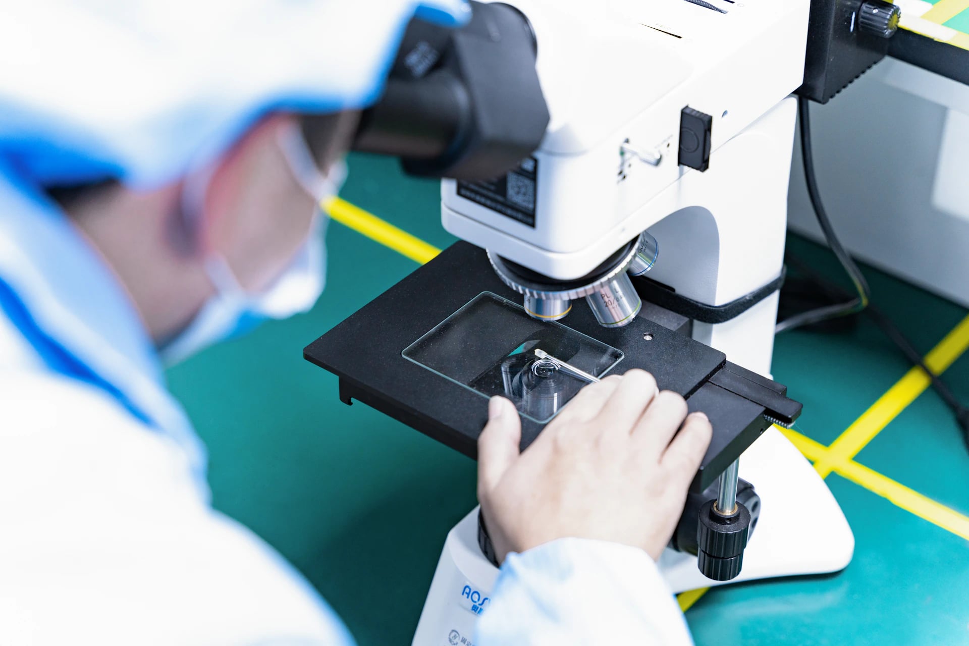 Engineer testing optical modules in Singapore