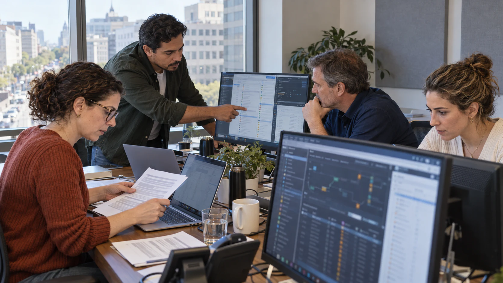 Policy and compliance professionals discuss an unlabeled regulatory workflow in Washington