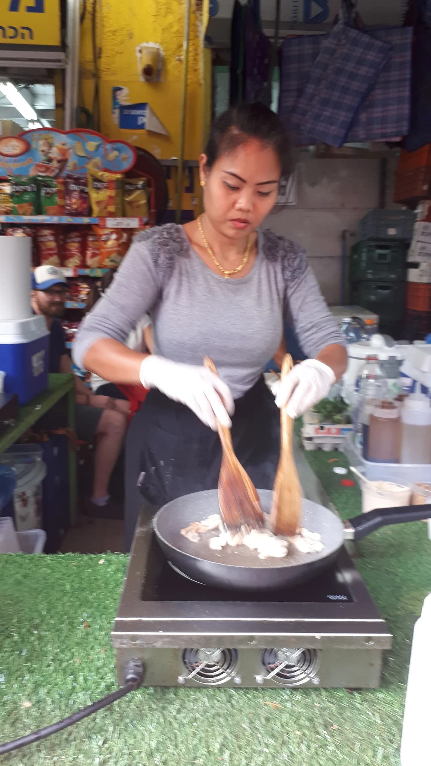 A food stall at Carmel Market, Tel Aviv