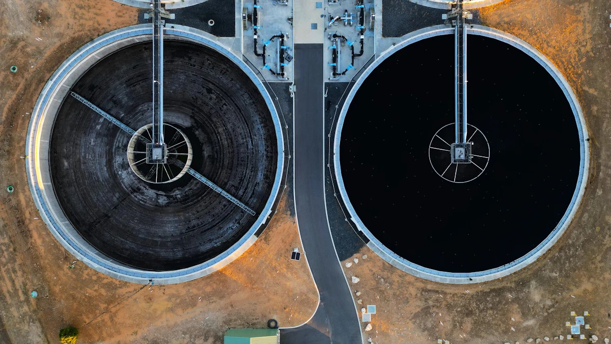 Water-treatment tanks in Perth, Australia