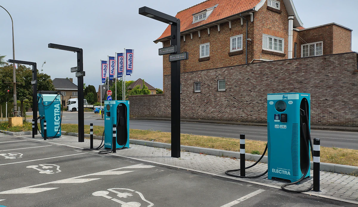 Electric-vehicle charging stations in Belgium